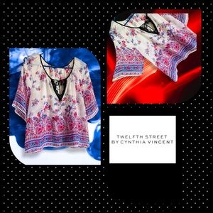 🏷 BOGO 🆓 • 100%Silk TWELFTH STREET by CYNTHIA VINCENT Top / S